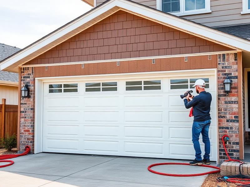 Garage Door Installation service - Professional garage door technician performing garage door installation