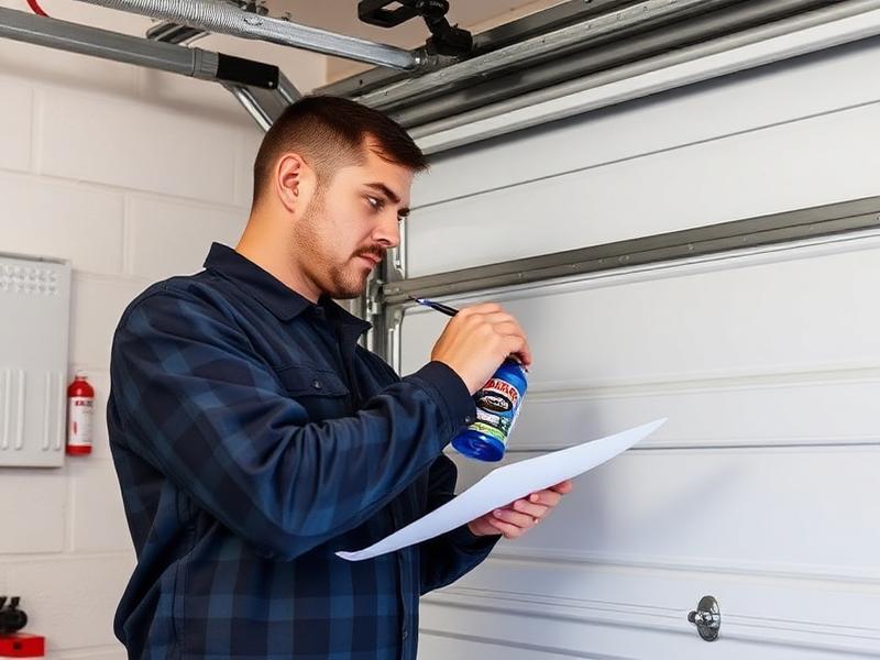 Preventive Maintenance service - Professional garage door technician performing preventive maintenance