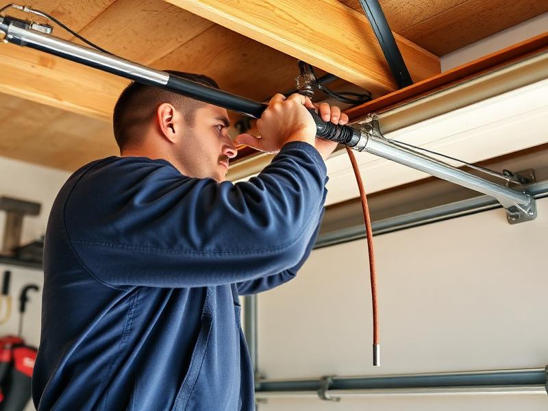 Garage Door Repair service - Professional garage door technician performing garage door repair